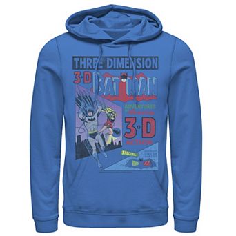 Men's DC Comics Batman Three Dimension Vintage Comic Cover Hoodie
