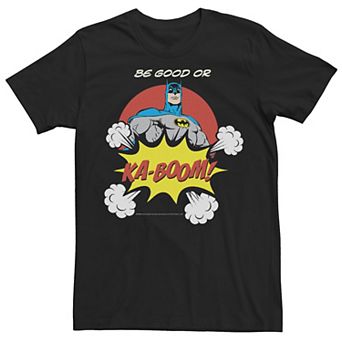 Men's DC Comics Batman Ka-Boom Pop Art Text Poster Tee