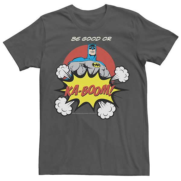 Men's DC Comics Batman Ka-Boom Pop Art Text Poster Tee