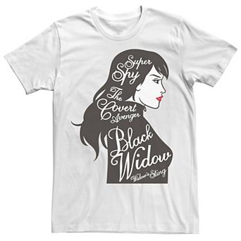 Men's Marvel Black Widow Named Side Portrait Tee