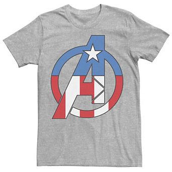 Men's Marvel Avengers Captain America Costume Fill Logo Tee