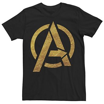 Men's Marvel Avengers Gold Foil Chest Logo Tee