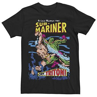 Men's Marvel Prince Namor The Sub-Mariner Cry Triton Tee