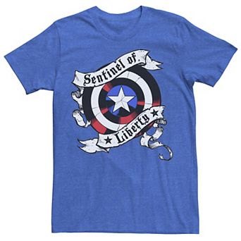 Men's Marvel Captain America Sentinel Of America Shield Tee