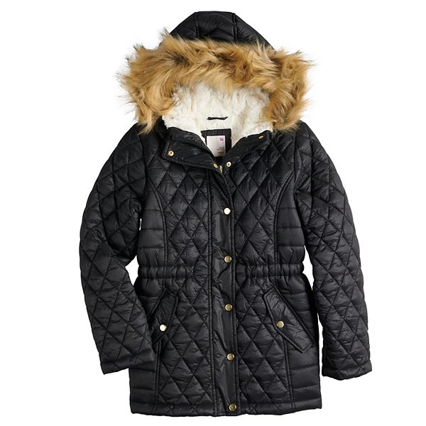 Girls 4-20 SO® Quilted Anorak Jacket