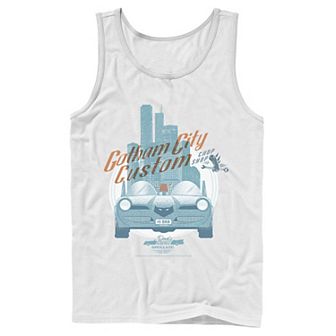 Men's DC Comics Gotham City Customs Shop Poster Tank Top