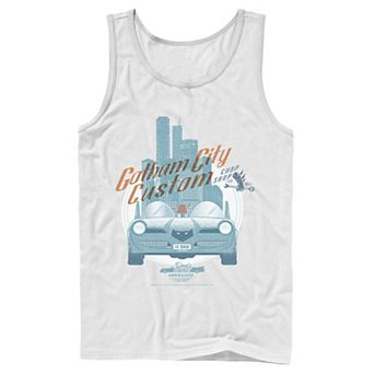 Men's DC Comics Gotham City Customs Shop Poster Tank Top