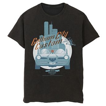 Men's DC Comics Gotham City Customs Shop Poster Tee