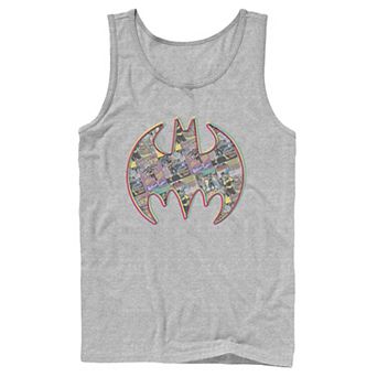 Men's DC Comics Batman Neon Comic Cover Logo Tank Top