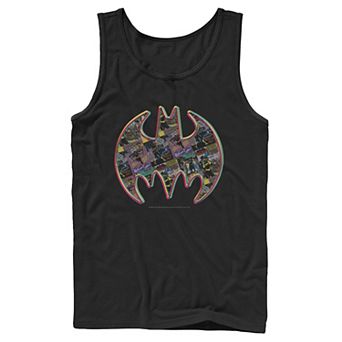 Men's DC Comics Batman Neon Comic Cover Logo Tank Top