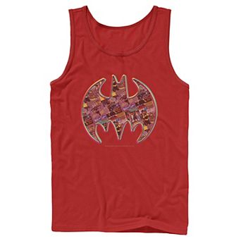 Men's DC Comics Batman Neon Comic Cover Logo Tank Top