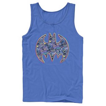 Men's DC Comics Batman Neon Comic Cover Logo Tank Top