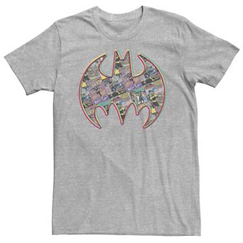 Men's DC Comics Batman Neon Comic Cover Logo Tee