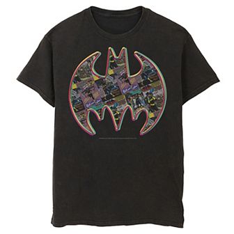 Men's DC Comics Batman Neon Comic Cover Logo Tee