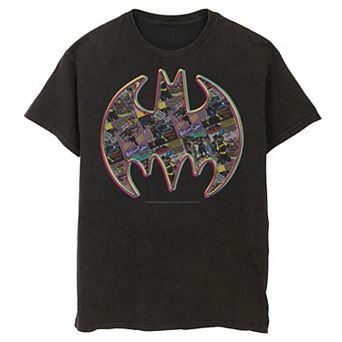 Men's DC Comics Batman Neon Comic Cover Logo Tee