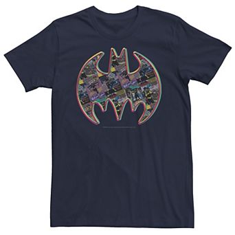 Men's DC Comics Batman Neon Comic Cover Logo Tee