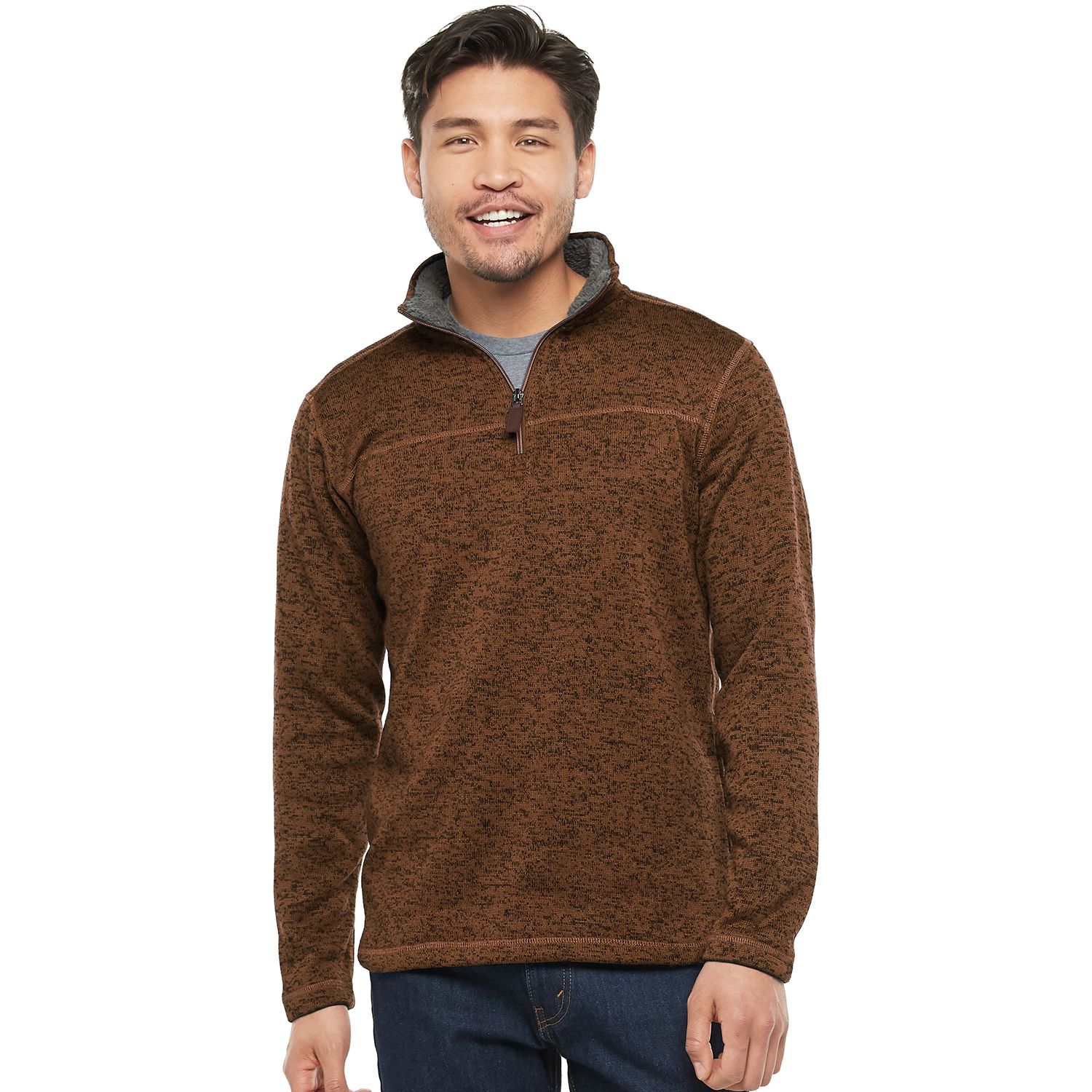 sherpa half zip mens