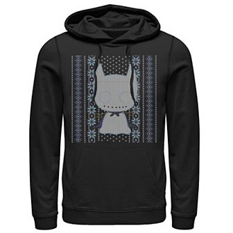 Men's DC Comics Chibi Batman Christmas Sweater Style Hoodie