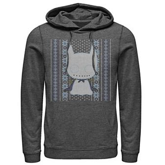 Men's DC Comics Chibi Batman Christmas Sweater Style Hoodie