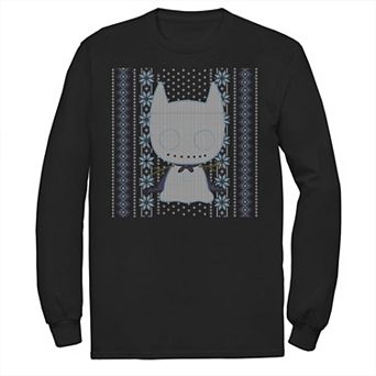 Men's DC Comics Chibi Batman Christmas Sweater Style Tee