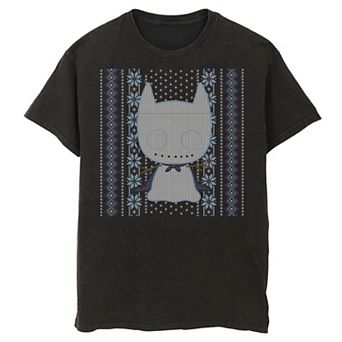 Men's DC Comics Chibi Batman Christmas Sweater Style Tee