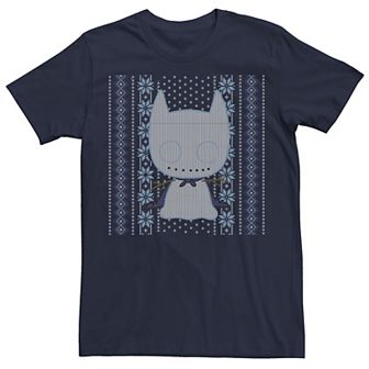 Men's DC Comics Chibi Batman Christmas Sweater Style Tee