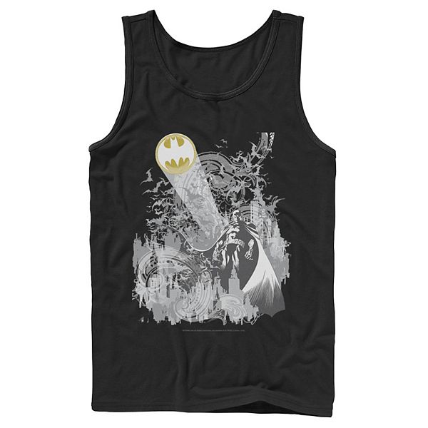 Mens DC Comics Batman Bat Signal Tank Top