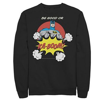 Men's DC Comics Batman Ka-Boom Pop Art Text Poster Sweatshirt