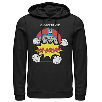 Men's DC Comics Batman Ka-Boom Pop Art Text Poster Hoodie