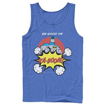 Men's DC Comics Batman Ka-Boom Pop Art Text Poster Tank Top