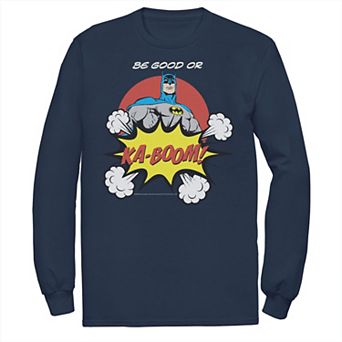 Men's DC Comics Batman Ka-Boom Pop Art Text Poster Tee