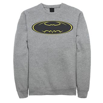 Men's DC Comics Batman Yellow Line Chest Logo Sweatshirt