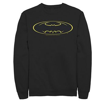 Men's DC Comics Batman Yellow Line Chest Logo Sweatshirt