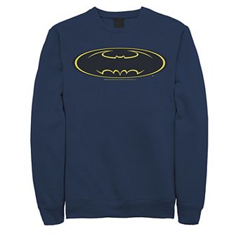 Men's DC Comics Batman Yellow Line Chest Logo Sweatshirt