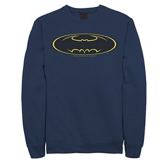 Men's DC Comics Batman Yellow Line Chest Logo Sweatshirt
