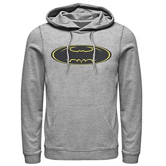 Men's DC Comics Batman Yellow Line Chest Logo Hoodie