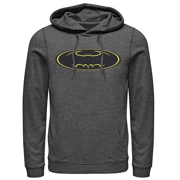 Men's DC Comics Batman Yellow Line Chest Logo Hoodie