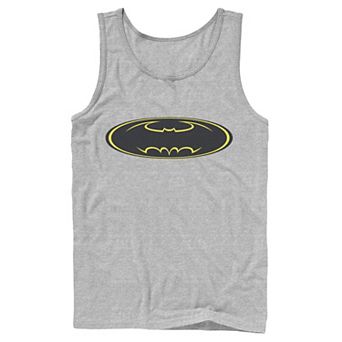 Men's DC Comics Batman Yellow Line Chest Logo Tank Top