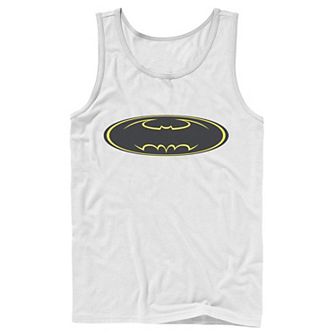 Men's DC Comics Batman Yellow Line Chest Logo Tank Top