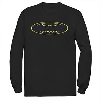Men's DC Comics Batman Yellow Line Chest Logo Tee