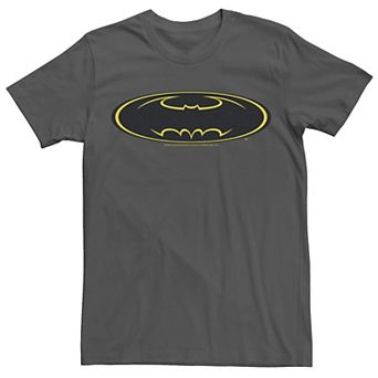Men's DC Comics Batman Yellow Line Chest Logo Tee