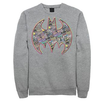 Men's DC Comics Batman Neon Comic Cover Logo Sweatshirt