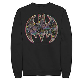 Men's DC Comics Batman Neon Comic Cover Logo Sweatshirt