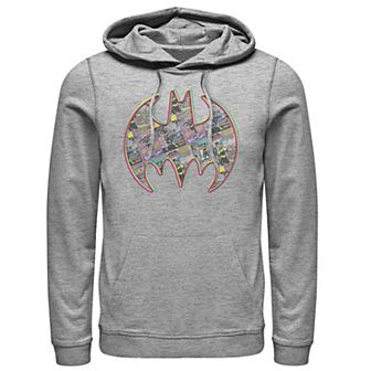Men's DC Comics Batman Neon Comic Cover Logo Hoodie