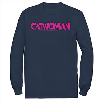 Men's DC Comics Catwoman Pink Retro Text Tee