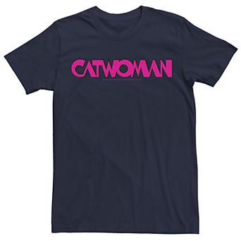Men's DC Comics Catwoman Pink Retro Text Tee