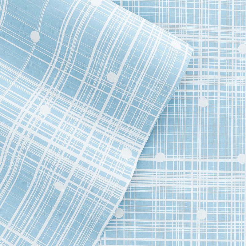 Home Collection Thatch Printed Sheet Set, Turquoise/Blue, Twin