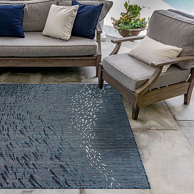Liora Manne Carmel School Of Fish Indoor Outdoor Rug