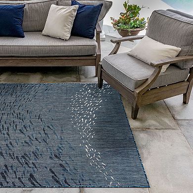 Liora Manne Carmel School Of Fish Indoor Outdoor Rug