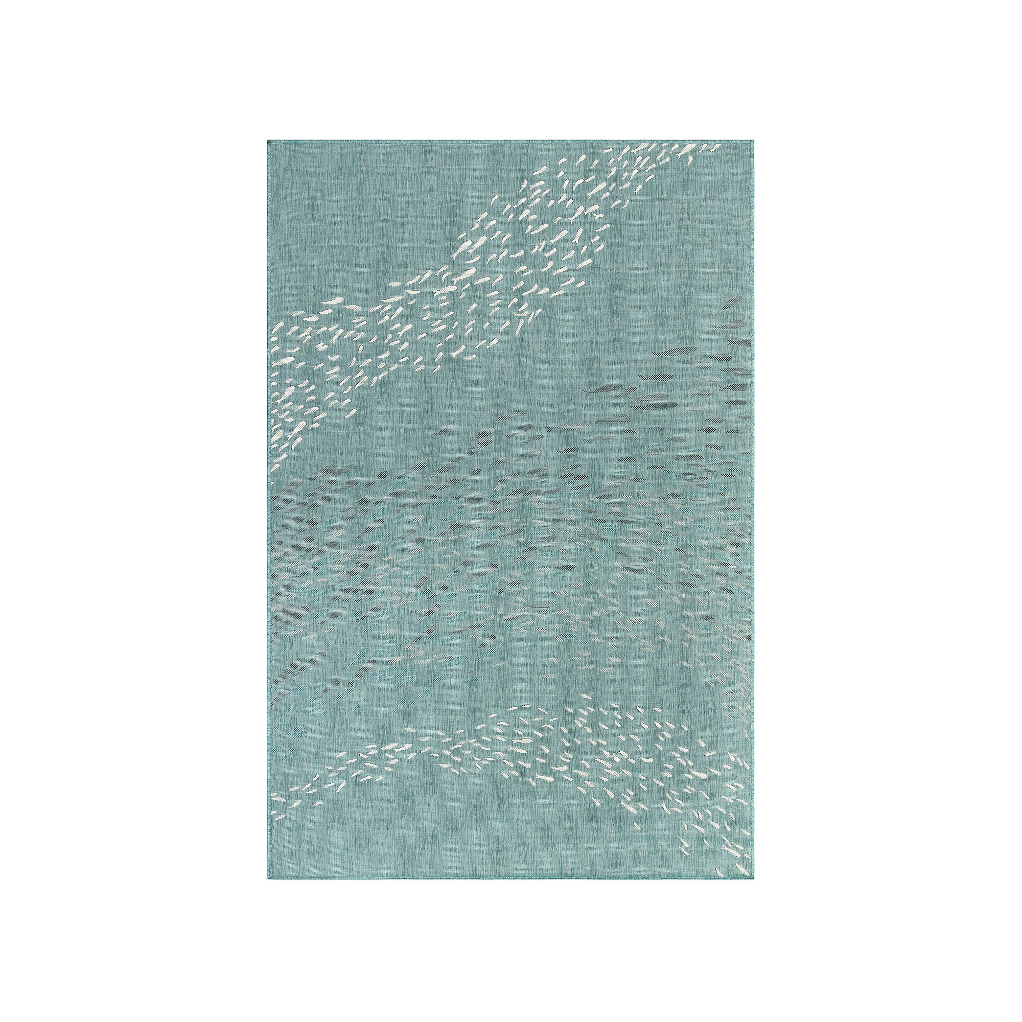 Liora Manne Carmel School Of Fish Indoor Outdoor Rug, Blue